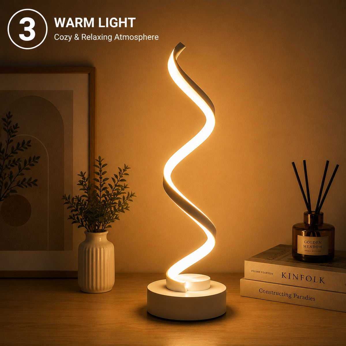 Modern Spiral LED Table Lamp