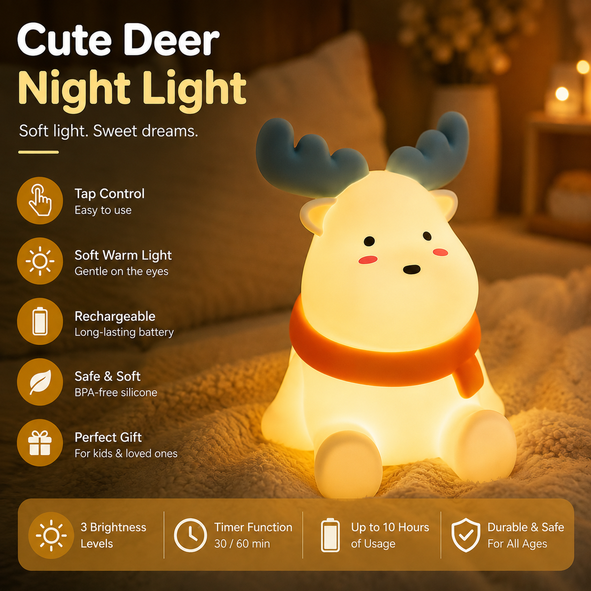 Cute Deer Night Light