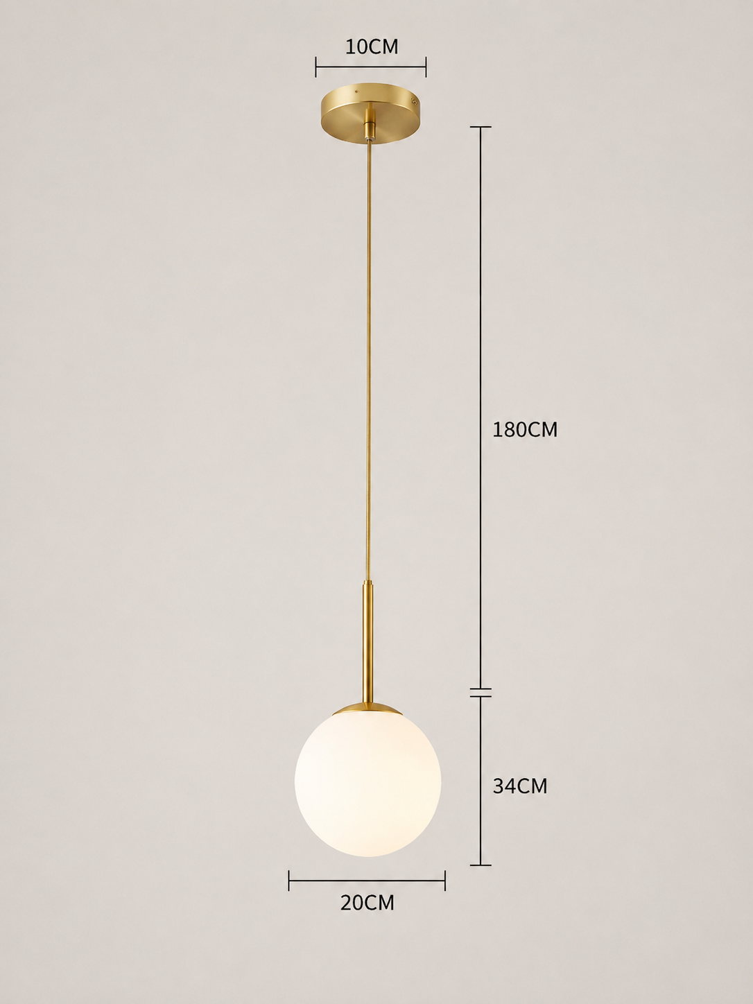 Modern Glass Globe Pendant Light
