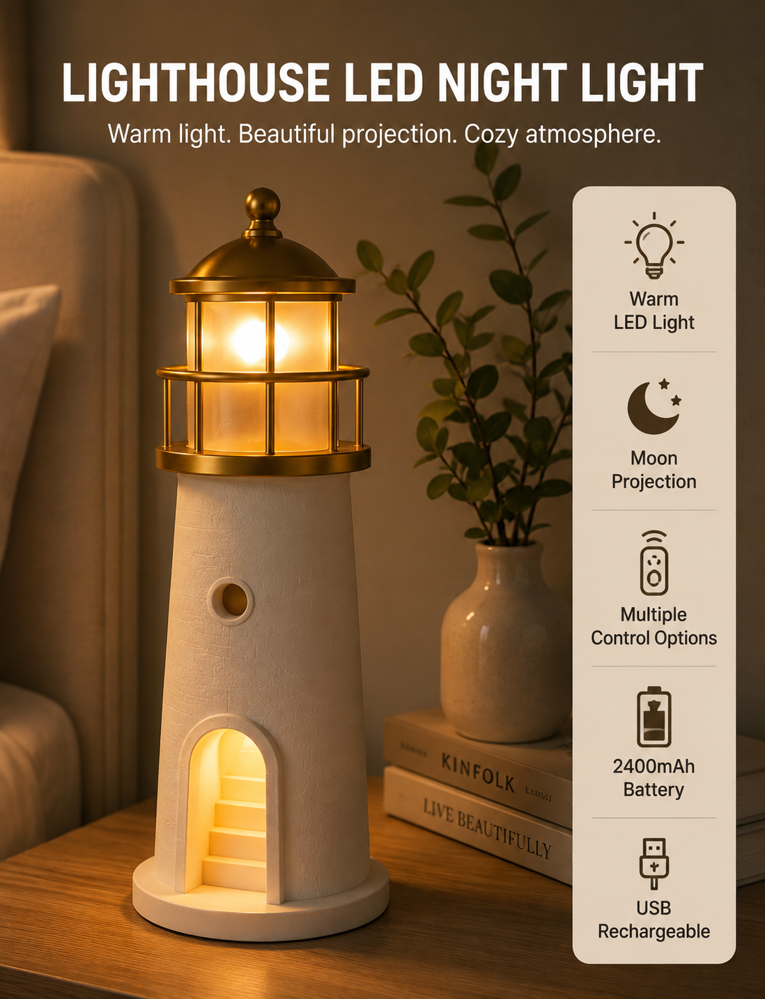 Lighthouse LED Night Light