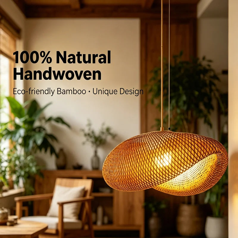 Bohemian Rattan Pendant Light