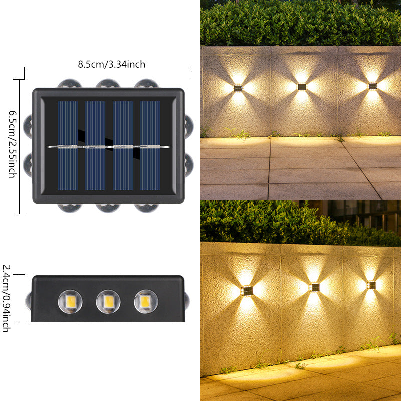 Solar Dual-Head Waterproof Outdoor Wall Lamp
