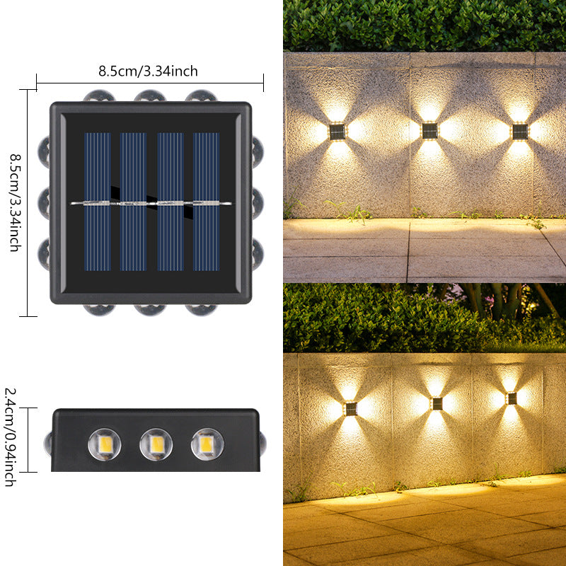 Solar Dual-Head Waterproof Outdoor Wall Lamp