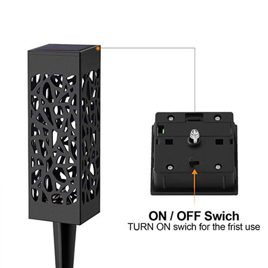 Outdoor Waterproof Solar Lamp with Hollow Design