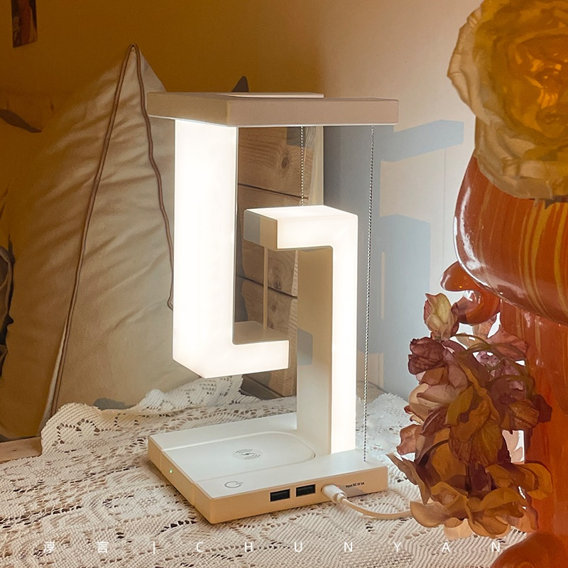 Modern Geometric LED Table Lamp with Touch Control | Stylish Bedside & Desk Light
