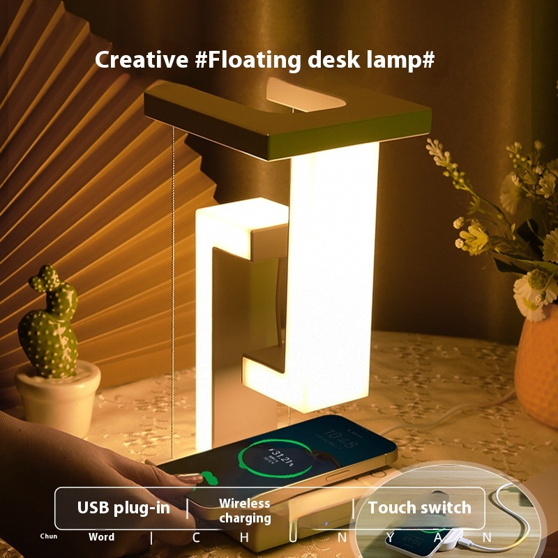 Modern Geometric LED Table Lamp with Touch Control | Stylish Bedside & Desk Light