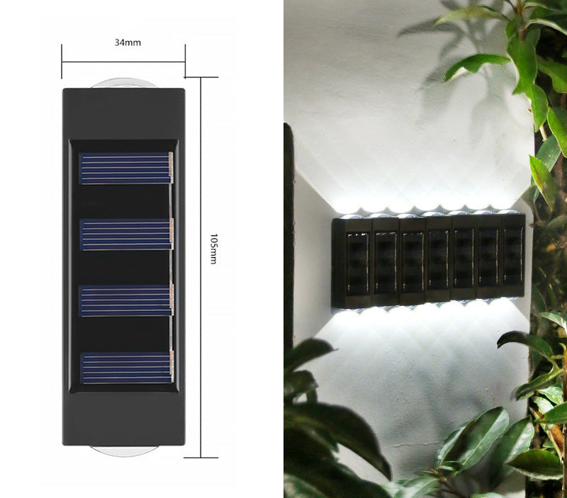 Solar Dual-Head Waterproof Outdoor Wall Lamp