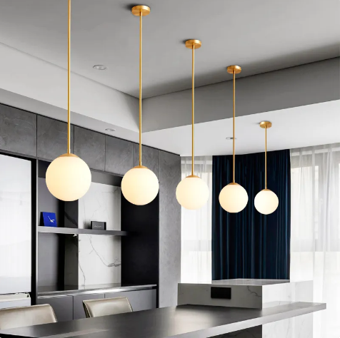 Modern Glass Globe Pendant Light
